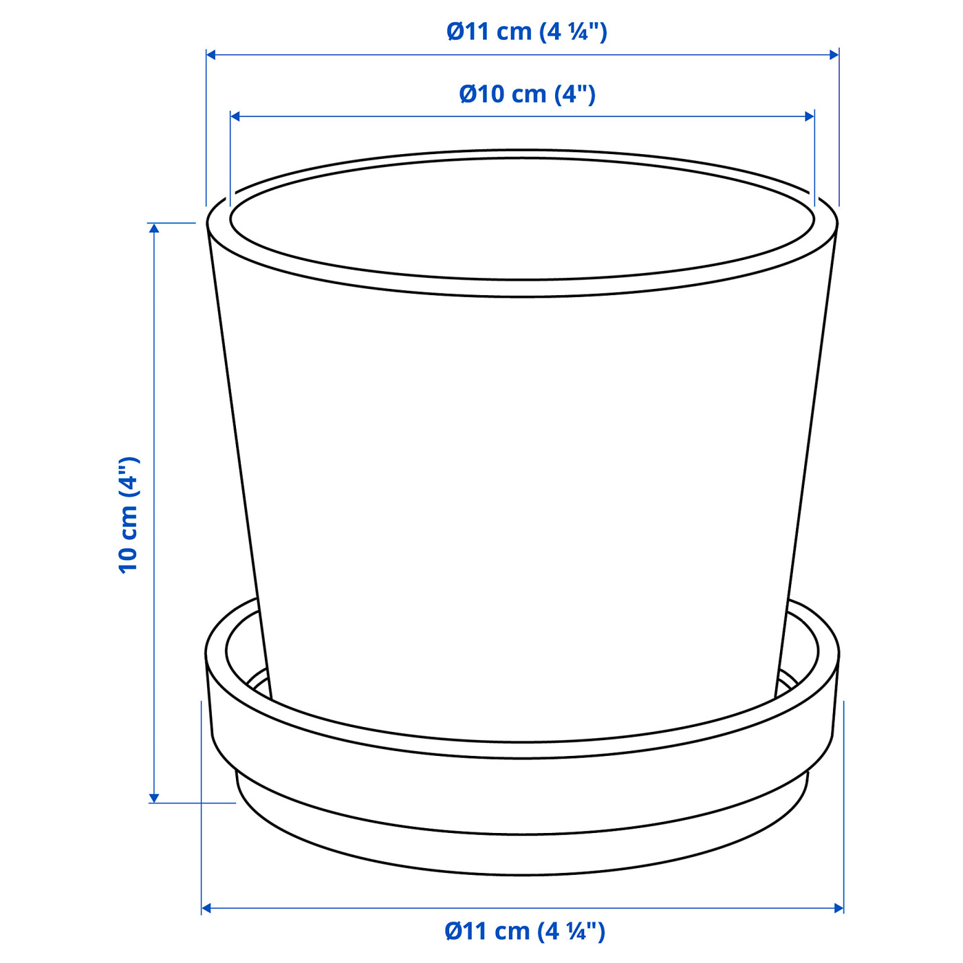 part: KLOTLÖNN plant pot with saucer