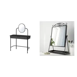 GRÅFJÄLLET/KARMSUND set: dressing table + table mirror