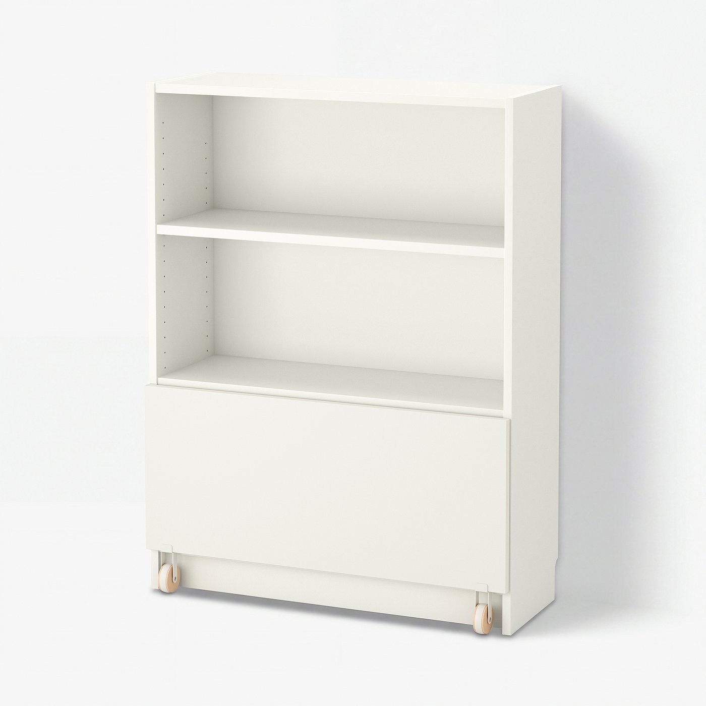 BILLY Drawer, white/with castors, 80x28x43 cm