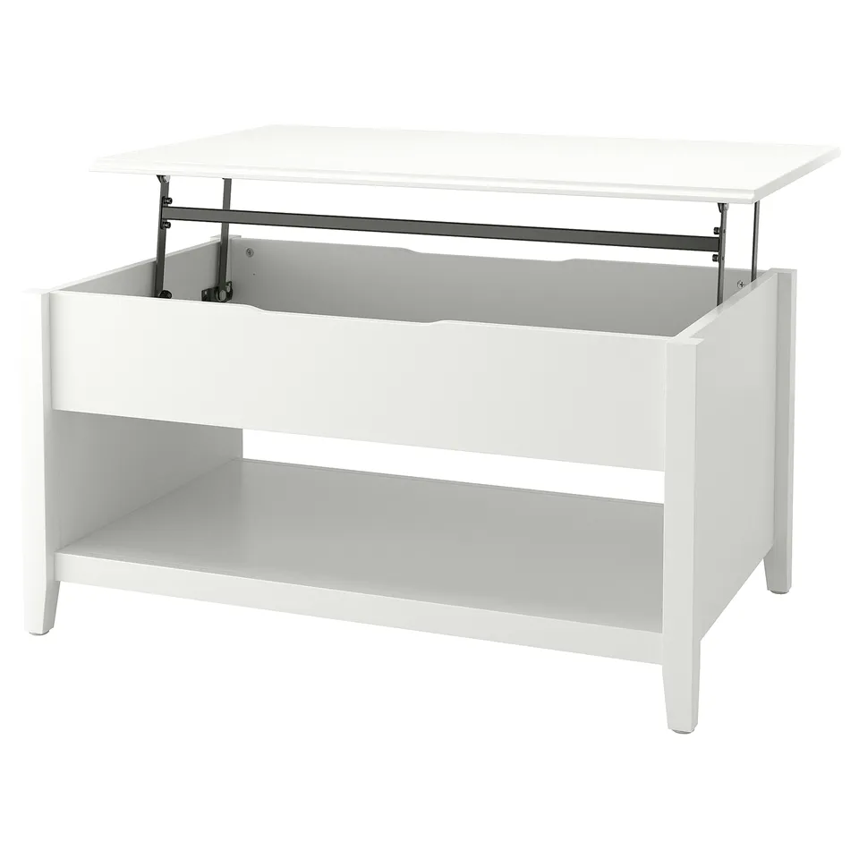 VITTERYD Adjustable coffee table, white, 97 cm