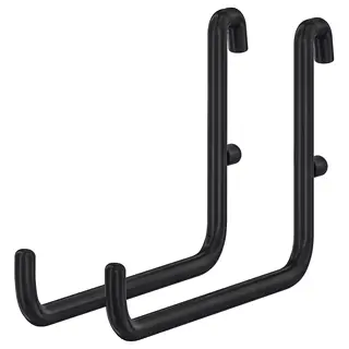 SKÅDIS hook, black, Depth 9.5 x Height 6 cm