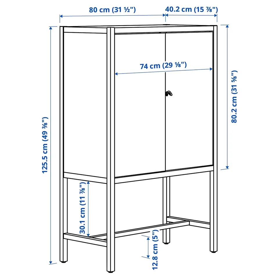 Illustration with measurements for the product: STOCKHOLM 2025.