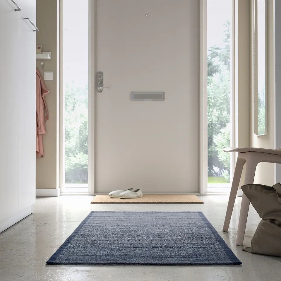 part: IDROTTSPLATS rug, flatwoven