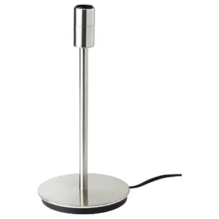 SKAFTET table lamp base, nickel-plated, 30 cm
