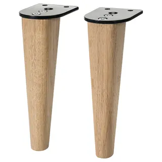 SMEDSTORP legs for sofa, birch natural, Height 18 cm