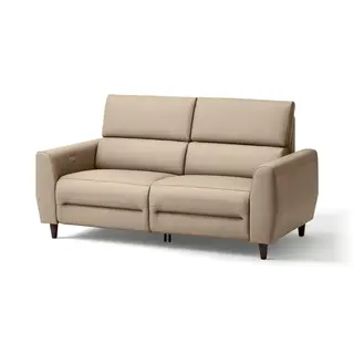 RULLERUM 2-seat sofa with electric recliner, Grann/Bomstad beige, Depth 94 x Width 184 cm