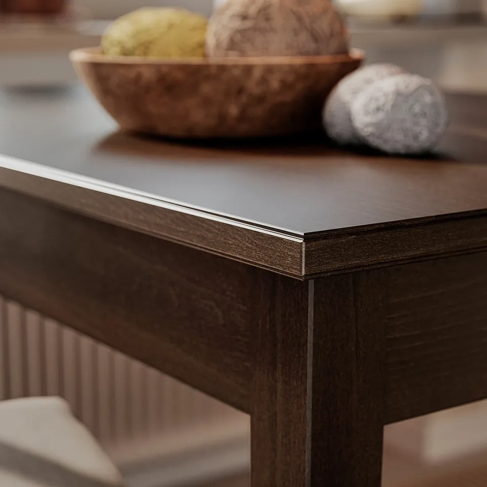 NÄSINGE / BERGMUND Table and 2 chairs, dark brown stained beech veener/Orrsta light grey black, 80x60 cm