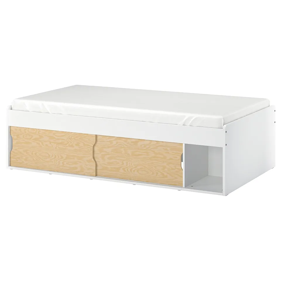 part: KLIPPUGGLA bed frame with storage