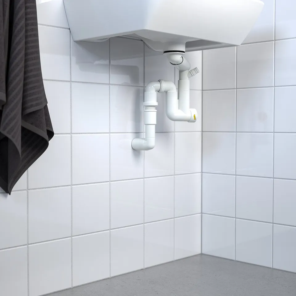 part: RÄNNILEN water trap w flexible pipe, 1 bowl