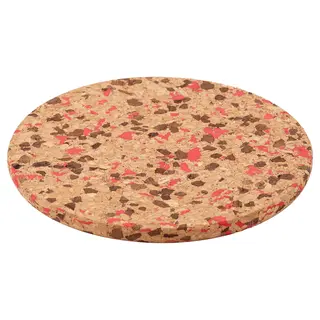 HEAT pot stand, cork patterned/bright red, 19 cm