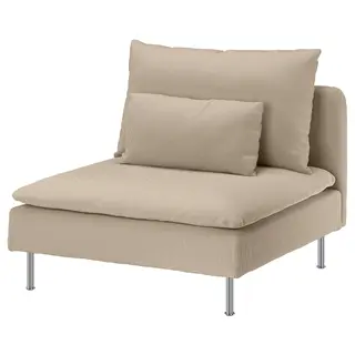 SÖDERHAMN 1-seat section, Kelinge beige, Width 93 x Depth 99 x Height 83 cm