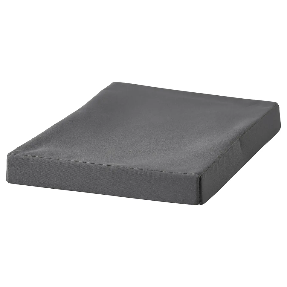 DRÖNA Lid, dark grey textile, 26x19 cm