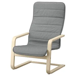 ÅRSUNDA armchair, Knisa light grey, Depth 72.3 x Height 99.6 x Width 66.2 cm