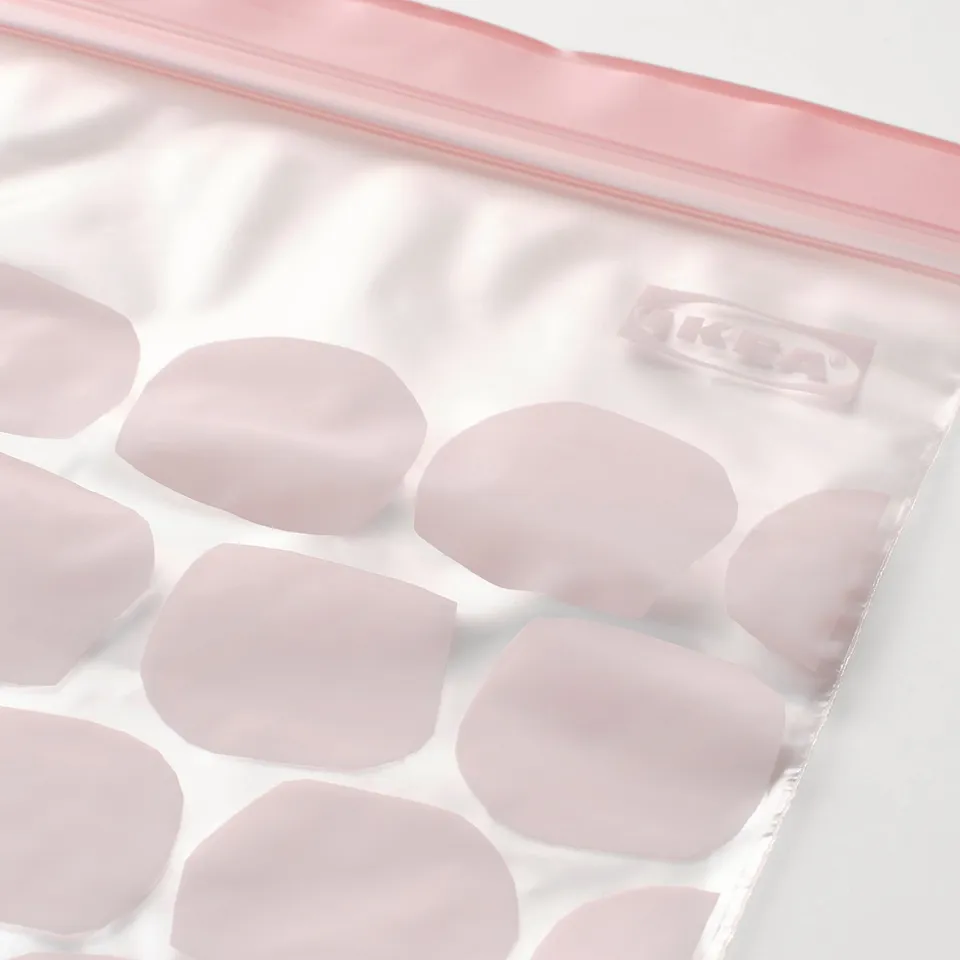 Pink airtight bags with compartments