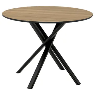 NORRMJÖLE table, oak effect/black, 105 cm