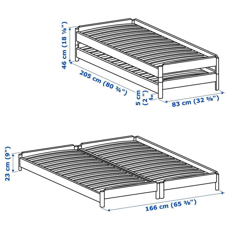 Illustration with measurements for the product: UTÅKER.