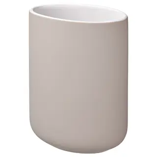 EKOLN toothbrush holder, beige, Height 11 cm