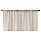 HÄLLEBRÄCKA café curtain, 1 piece, light beige/with rod pocket, Width 145 x Length 50 cm