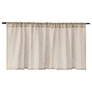 HÄLLEBRÄCKA café curtain, 1 piece, light beige/with rod pocket, Width 145 x Length 50 cm