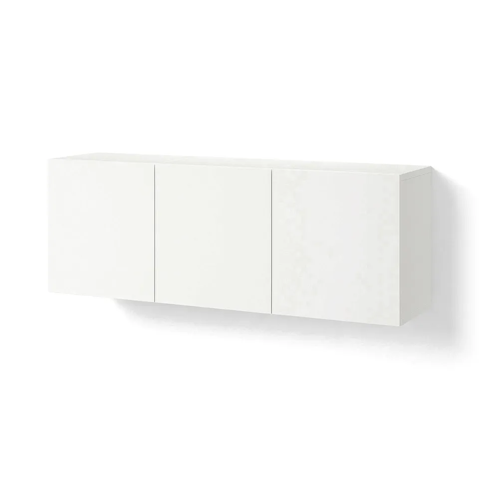 BESTÅ Wall-mounted cabinet combination, white/Lappviken white, 180x42x64 cm
