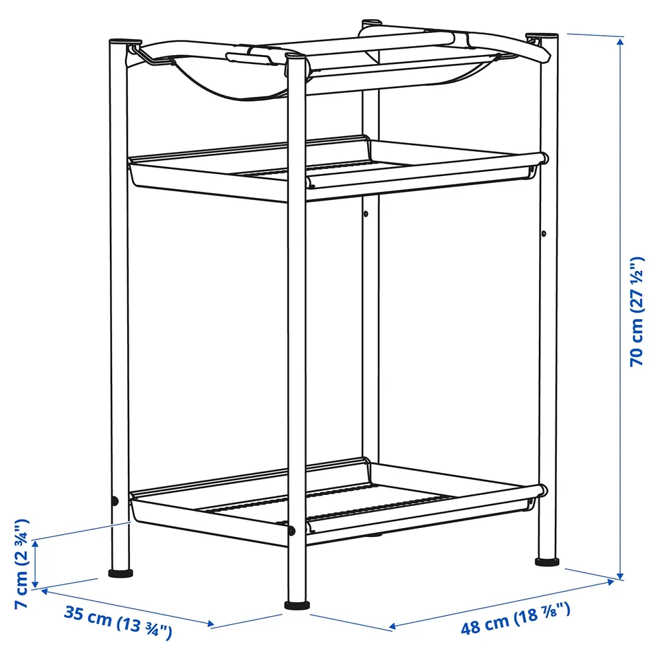 part: SPÄND table leg with storage