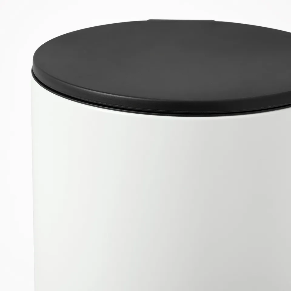 TURRIDNING Pedal bin, white/anthracite, 9 l