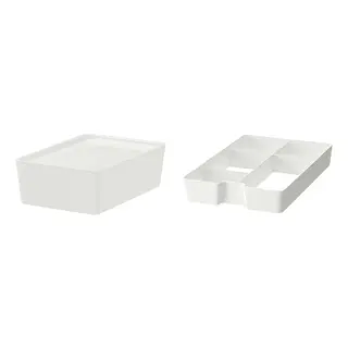 KUGGIS set: box with lid + insert with 5 compartments