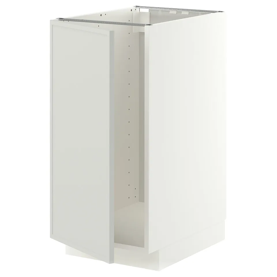 METOD Base cab f sink/waste sorting, white/Aspudden light grey, 40x60x80 cm