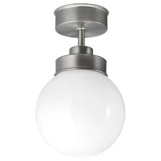 FRIHULT ceiling lamp, stainless steel colour, Height 25.0 cm