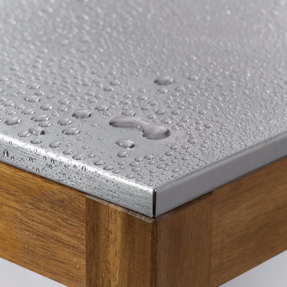 NÄMMARÖ Unit for sink, light brown stained/stainless steel outdoor, 80x62 cm