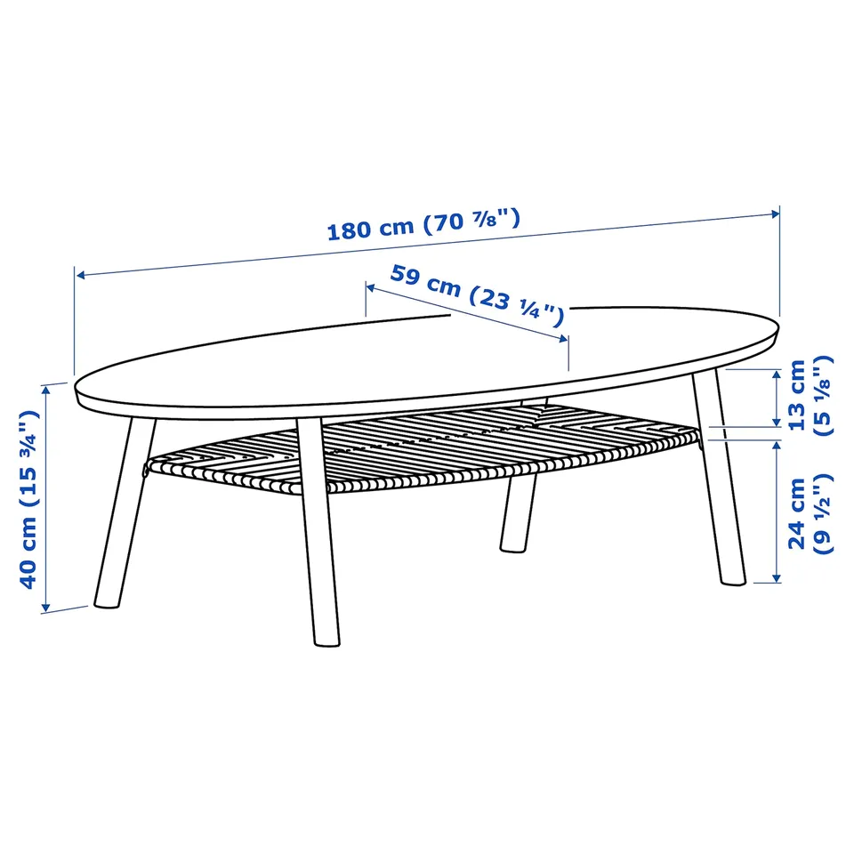 Illustration with measurements for the product: STOCKHOLM.