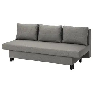 ÄLVDALEN 3-seat sofa-bed, Knisa grey-beige, Depth 82 x Height 81 x Width 194 cm