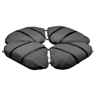 IGGÖN sandbag for parasol base, dark grey, Height 15 x Width 96 x Depth 96 cm