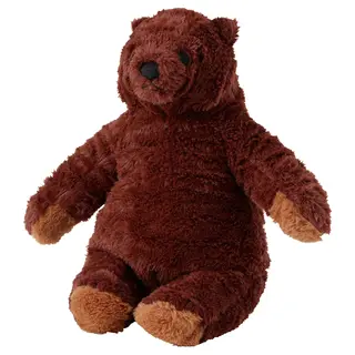 DJUNGELSKOG soft toy, brown bear, 28 cm