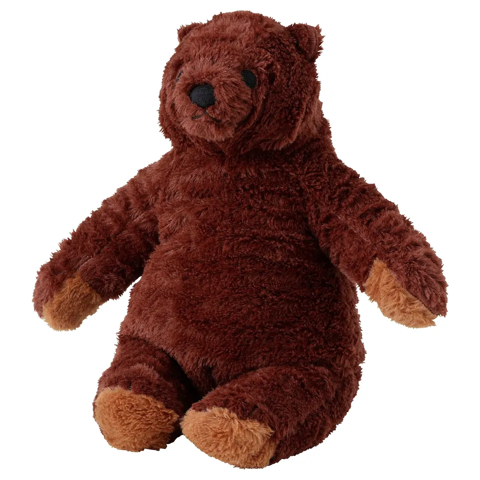 Brown DJUNGELSKOG teddy bear, soft & plush, ideal for cuddling.