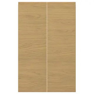 VOXTORP 2-p door f corner base cabinet set, right-hand/oak effect, 25x80 cm