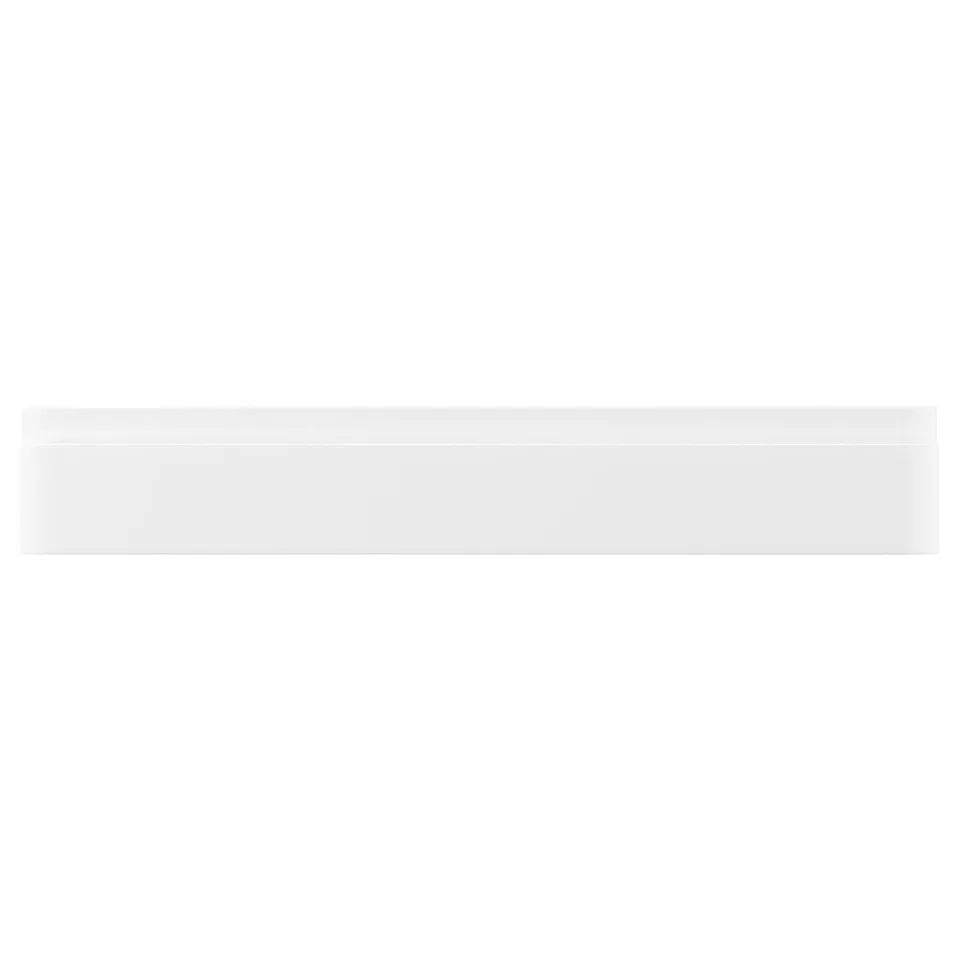 White VOXTORP drawer front with smooth, minimalist design and integrated handles.