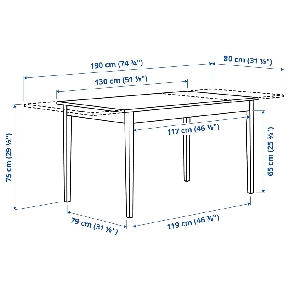 NÄSINGE / BERGMUND Table and 4 chairs, dark brown stained beech veener/Orrsta light grey black, 130/190x80 cm