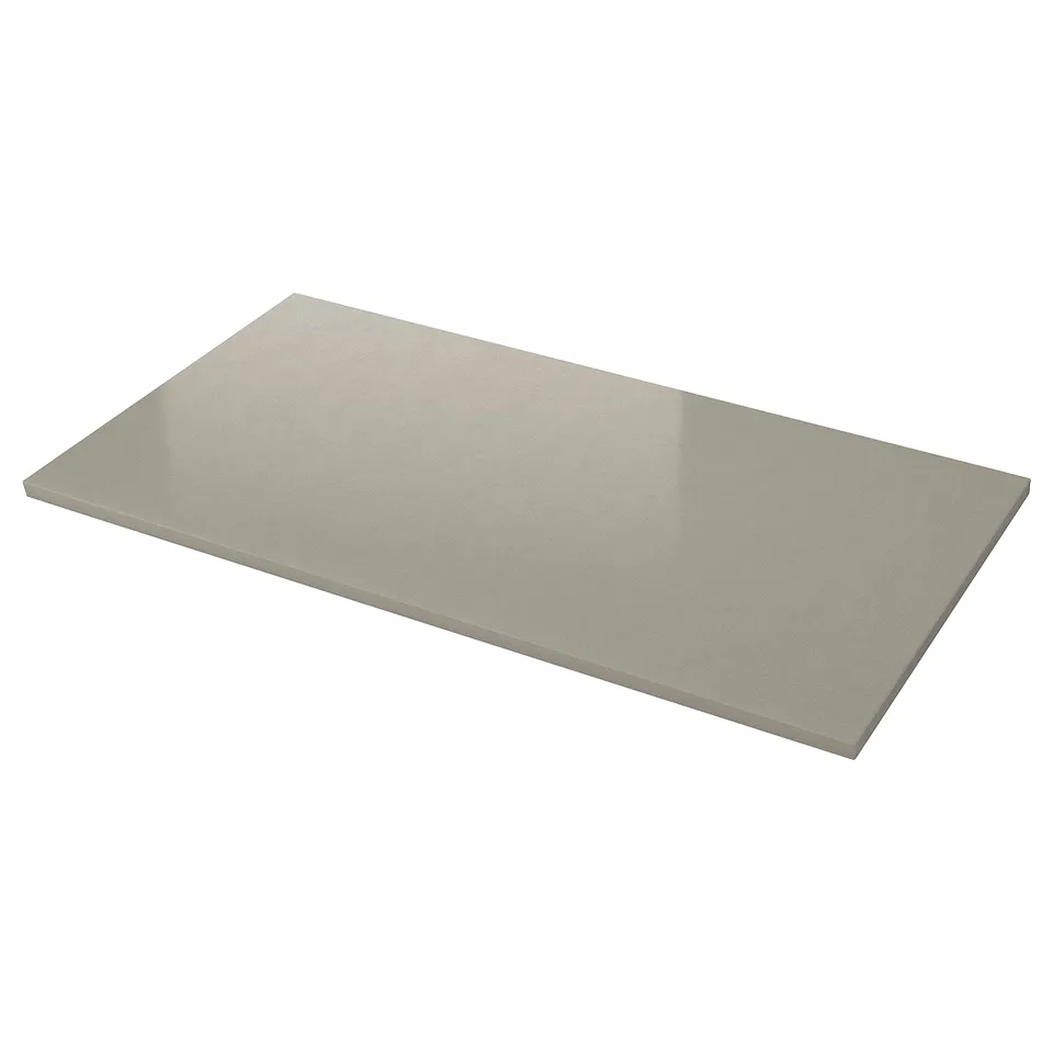 LOCKEBO Custom made worktop, beige stone effect/glass composite, 1 m²x4.0 cm