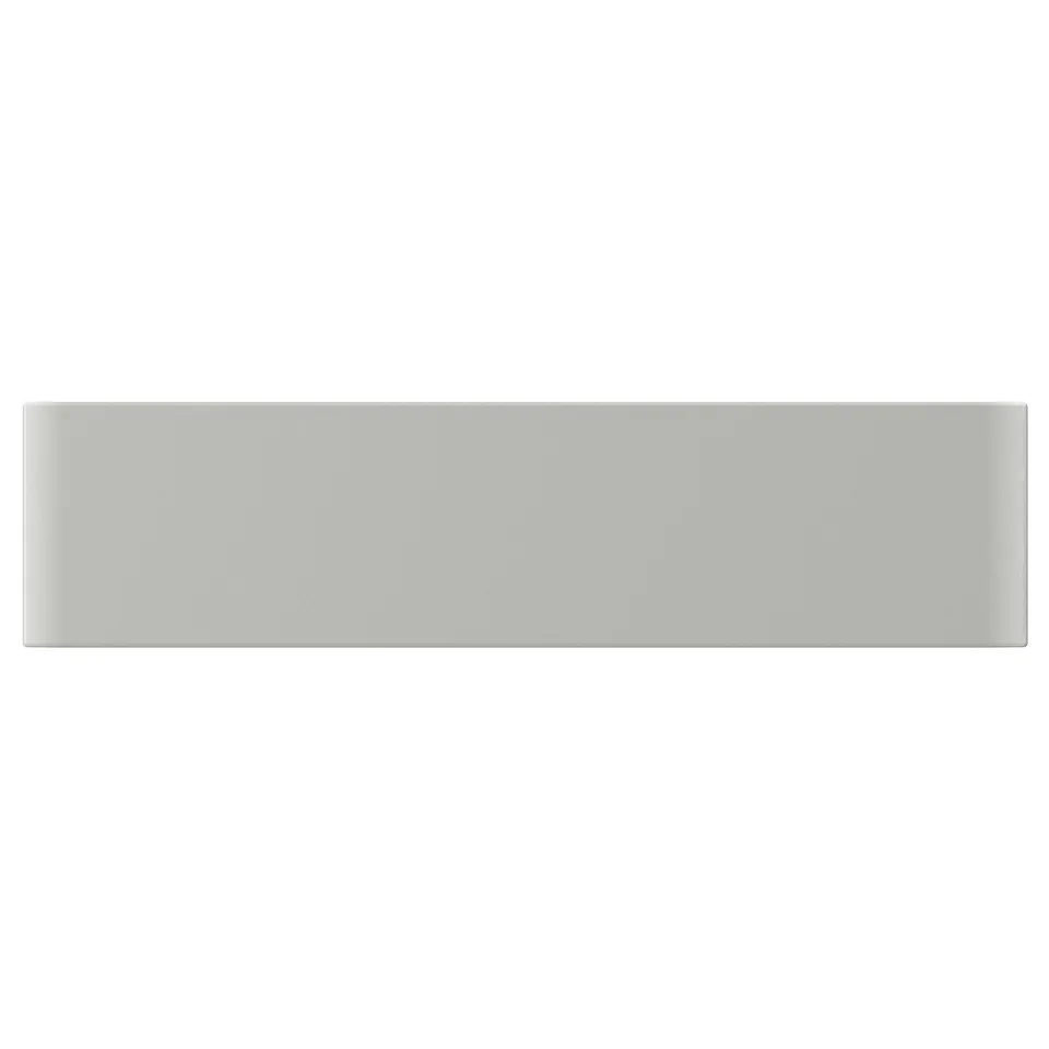 Light grey kitchen cabinet front, rectangular, smooth finish.