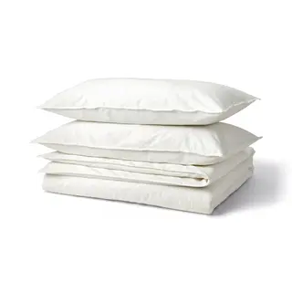 ÄNGSLILJA duvet cover and 2 pillowcases, white, 240x220/50x80 cm