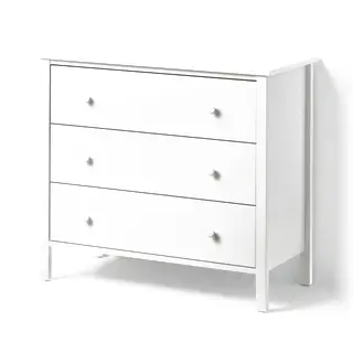 KILBERGET chest of 3 drawers, white/anchor/unlock-function, 86x78 cm