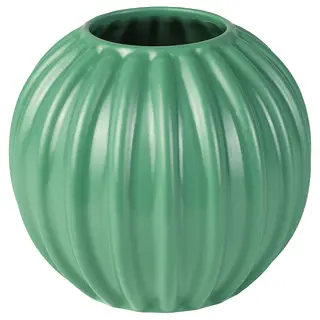 SKOGSTUNDRA vase, green, 15 cm