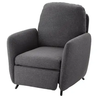 EKOLSUND recliner, Gunnared dark grey, Width 89 x Depth 97 x Height 103 cm