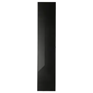 HÖGBO glass door, black, 40x192 cm