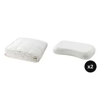 FJÄLLHAVRE Down Comforter / Ergonomic Pillow 240x220 cm