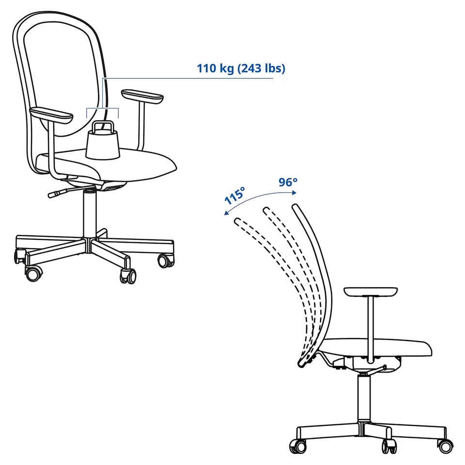part: FLINTAN office chair with armrests