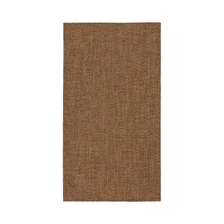 LYDERSHOLM rug flatwoven, in/outdoor, medium brown, 80x150 cm