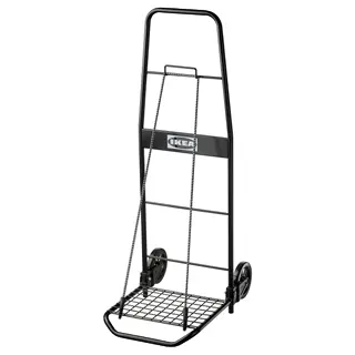 RULLEBÖR trolley, black, Depth 45 x Height 93 x Width 34 cm