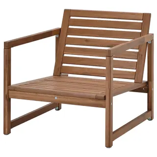 NÄMMARÖ lounge chair, outdoor, light brown stained, Width 69 x Depth 78 x Height 69 cm
